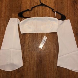 White off shoulder top
